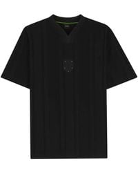 BOSS - Textured-Stripe T-Shirt - Lyst