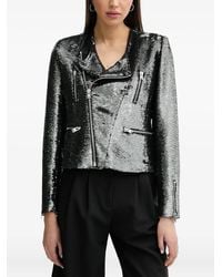 IRO - Luzia Sequin-Embellished Biker Jacket - Lyst