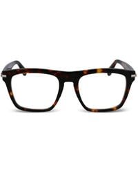 Ferragamo Eyewear - Tortoiseshell-Effect Square-Frame Glasses - Lyst