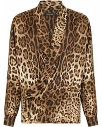 Dolce & Gabbana - Leopard-Print Silk Shirt - Lyst