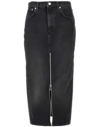 Haikure - Midi Denim Midi Skirt - Lyst