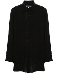 Y's Yohji Yamamoto - Overlapping Button-Up Shirt - Lyst