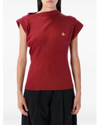 Vivienne Westwood - Gerippter Hebo Pullover mit asymmetrischem Kragen - Lyst