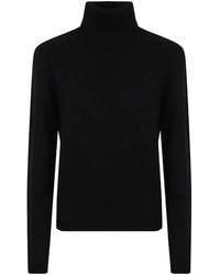 Allude - Roll-Neck Ribbed-Trim Sweater - Lyst