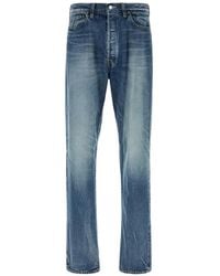Y's Yohji Yamamoto - Faded-Effect Buckle-Detail Jeans - Lyst