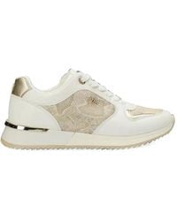 Mexx - Fleur Ellen Snakeskin-Effect Metallic-Panel Sneakers - Lyst