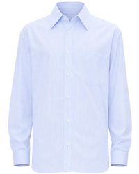 A.P.C. - Malaury Gestreept Katoenen Overhemd Met Zakdetail - Lyst