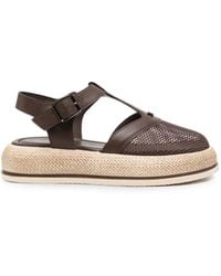 SERGIO MORETTI FIRENZE - Mesh-Panelled Platform Sandals - Lyst