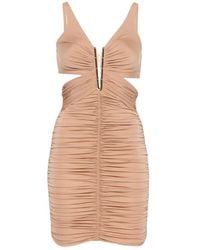 Elisabetta Franchi - Ruched Cutout-Detail Mini Dress - Lyst