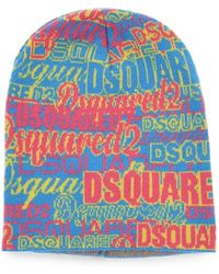 DSquared² - Logo-Intarsia Beanie Hat - Lyst