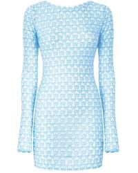 Missoni - Crochet Long-Sleeve Mini Dress - Lyst
