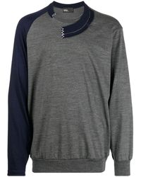 Kolor - Asymmetric Wool Long-sleeve T-shirt - Lyst