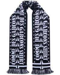 Comme des Garçons - Logo-Intarsia Fringed Scarf - Lyst
