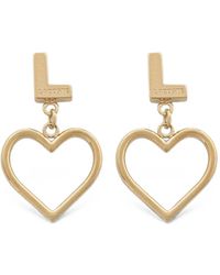 Lacoste - Pendientes Con Colgante De Corazón - Lyst
