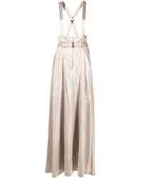 Brunello Cucinelli - Pantalon Orné De Sequins À Taille Haute - Lyst