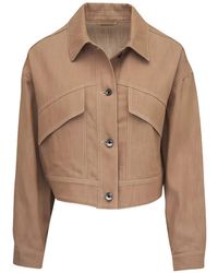 Brunello Cucinelli - Flap-Pocket Cropped Jacket - Lyst