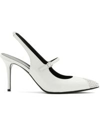 Alessandra Rich - Crystal Slingback Pumps - Lyst