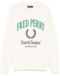 Fred Perry - Logo-Embroidered Sweatshirt - Lyst