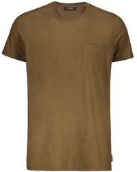 Moorer - Bruzio T-Shirt Met Opgestikte Zak - Lyst