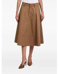 Brunello Cucinelli - Panelled Midi A-Line Skirt - Lyst