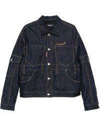 DSquared² - Denim Jack Met Meerdere Zakken En Vlakken - Lyst