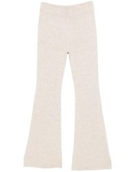 Bompard - Ribbed Flared Trousers - Lyst