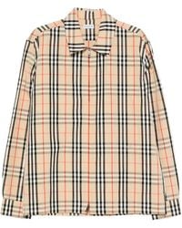 Burberry - Check-Pattern Zip-Fastening Overshirt - Lyst