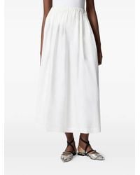 Pinko - A-Line Cotton Midi Skirt - Lyst