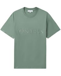 JW Anderson - T-shirt en coton à logo brodé - Lyst