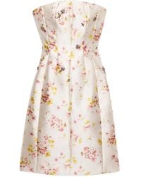 Prada - Verziertes Kleid mit Blumen-Print - Lyst