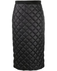 Moncler Jupe crayon matelassée mi-longue - Noir