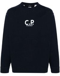 C.P. Company - Sweat en coton à logo imprimé - Lyst