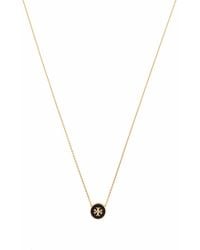 Tory Burch - Kira Enamel Pendant Necklace - Lyst