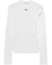 Off-White c/o Virgil Abloh - Long-Sleeve Rib Top - Lyst