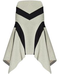 The Attico - Asymmetrische Katoenen Midi-Rok - Lyst