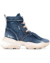 Hogan - Interaction Denim High-Top Sneakers - Lyst