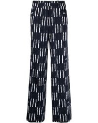 Off-White c/o Virgil Abloh - Shibori Graphic-Print Wide-Leg Trousers - Lyst