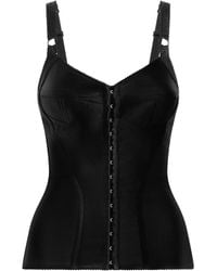 Dolce & Gabbana - Elastic Satin Bustier Top - Lyst