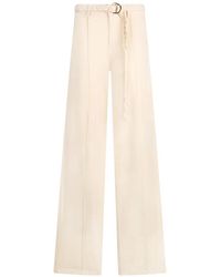 Liu Jo - Braided-Belt Flared Trousers - Lyst