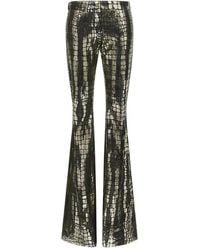 Roberto Cavalli - Crocodile-Effect Leather Trousers - Lyst