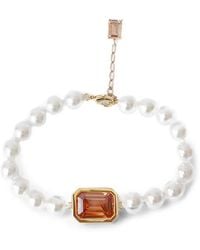 Izabel Display - Pearl-Embellished Crystal-Pendant Bracelet - Lyst