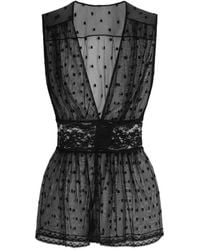 Dolce & Gabbana - Lace Polka-Dot Top - Lyst