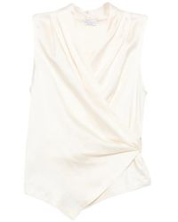 Brunello Cucinelli - V-Neck Sleeveless Top - Lyst