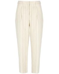 PT Torino - Pinstripe-Pattern Pleated Trousers - Lyst