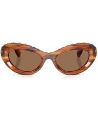 Swarovski - Crystal-Embellished Tortoiseshell-Effect Sunglasses - Lyst