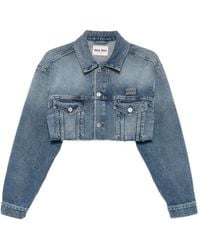 Miu Miu - Denim Cotton Jacket - Lyst