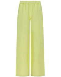 120% Lino - Linen Palazzo Pants - Lyst