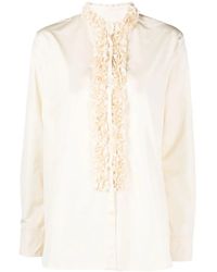 Jil Sander - Ruffle-Trim Blouse - Lyst