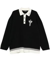 Amiri - Logo-Embroidered Striped-Trim Polo Shirt - Lyst
