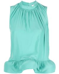 Lanvin - Ruffle-Hem Blouse - Lyst